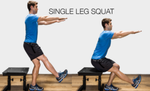 Strength Training To Enhance Running Performance and Prevent Running, single leg squatInjuries